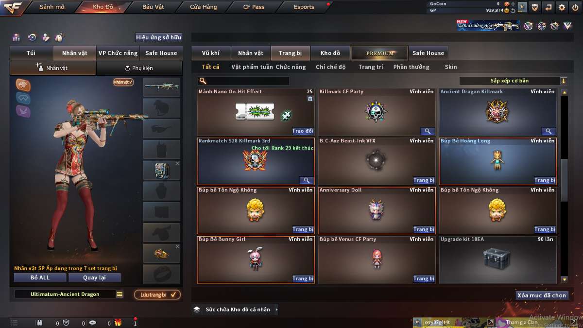 shop acc cf uy tin gia re